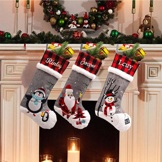 Cartoon Checked Socks Children's Gift - Seasonal Chic Variety