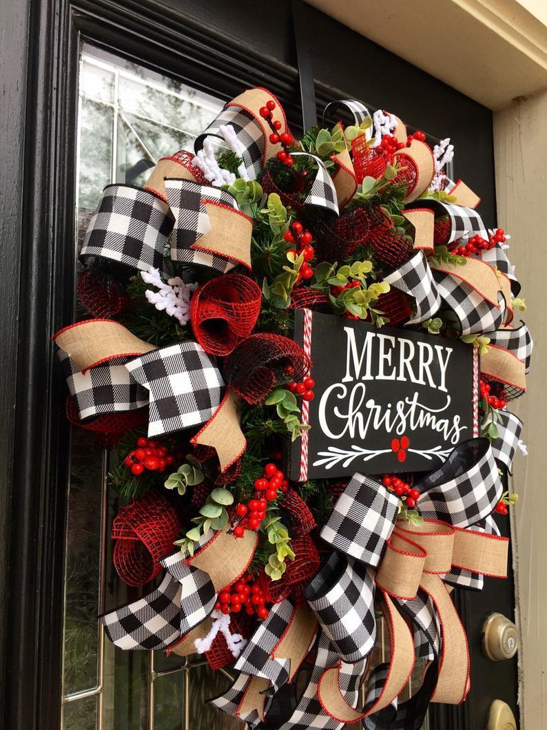 Christmas bow garland - Seasonal Chic Variety