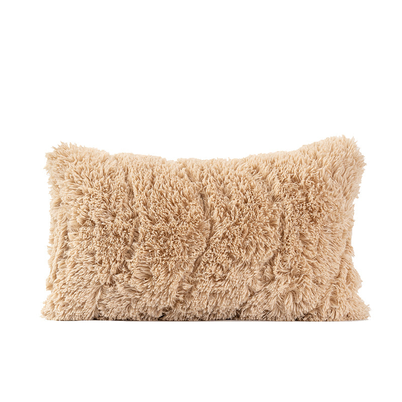 Simple Solid Color Plush Throw Pillowcase - Seasonal Chic Variety