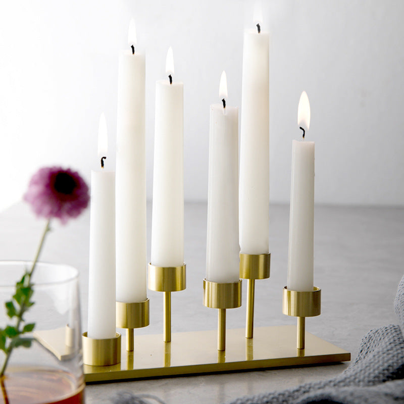 Nordic Brass Candle Holder Decoration European Style Home - Seasonal Chic Variety