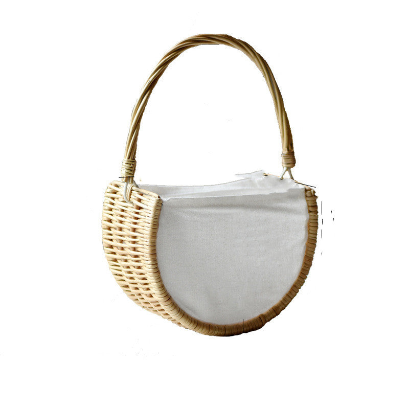 Pastoral Handmade Rattan Basket Decoration - Seasonal Chic Variety