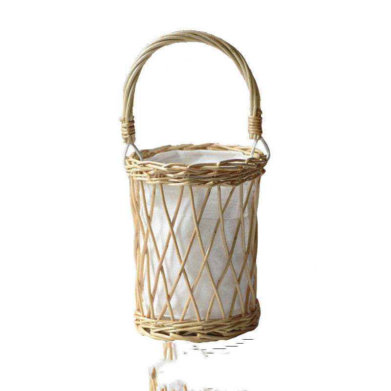 Pastoral Handmade Rattan Basket Decoration - Seasonal Chic Variety