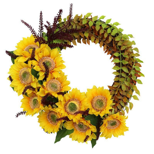 Artificial Silk Flower Thanksgiving Day Door Decoration Wall Hanging Wreath - Seasonal Chic Variety