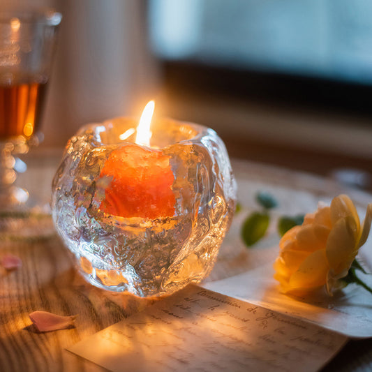 Decorative Tabletop Ornaments Glass Romantic Candle Light Cup - Seasonal Chic Variety