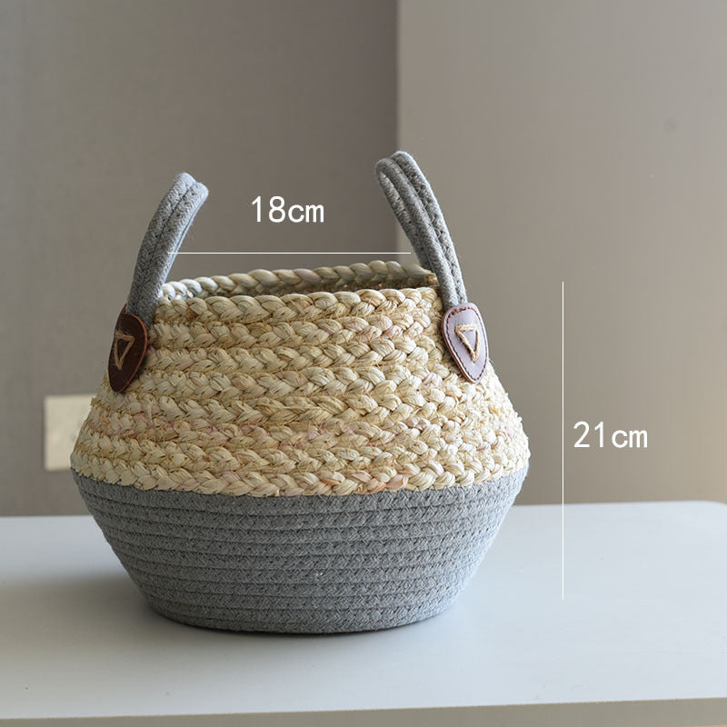 Crafts Seaweed Decoration Straw Bag Flower Pot Container Home Furnishing - Seasonal Chic Variety