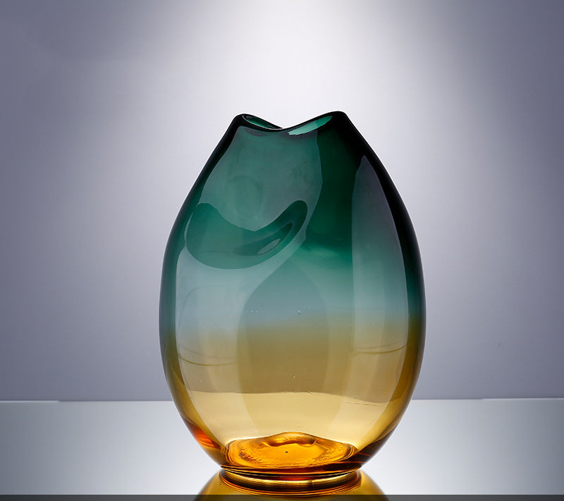 Hand Blown Handmade Glass Vase - Seasonal Chic Variety