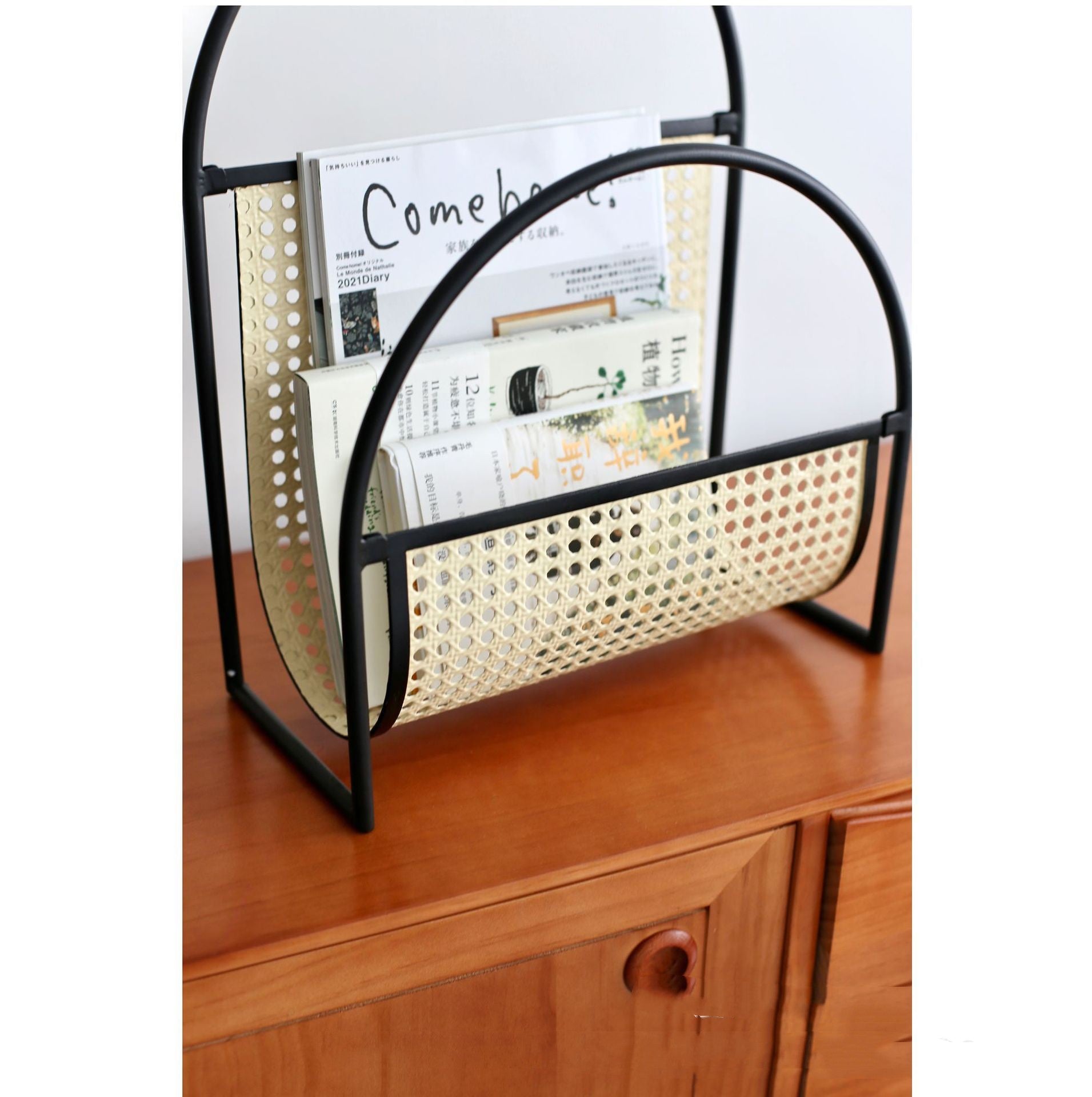 Retro Living Room Sofa Storage INS Cafe Magazine Rack - Seasonal Chic Variety