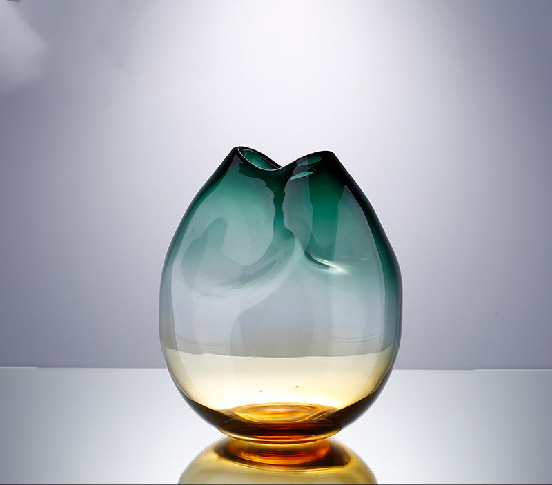 Hand Blown Handmade Glass Vase - Seasonal Chic Variety