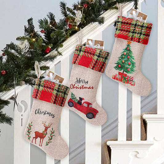 Christmas Decoration Supplies Car Linen Stockings Suit - Seasonal Chic Variety