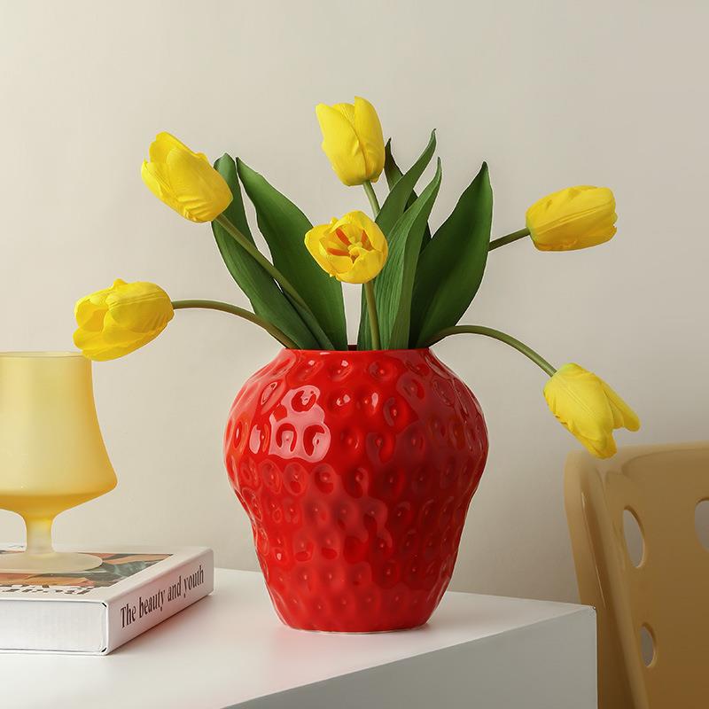 Home Dried Strawberry Vase Living Room - Seasonal Chic Variety