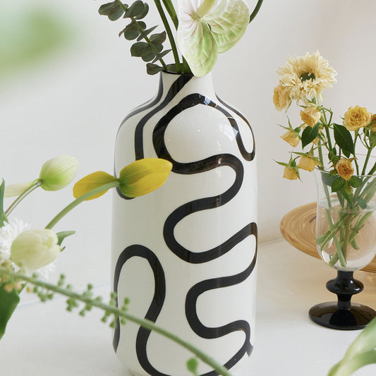 Fashion Abstract Line Floor Vase - Seasonal Chic Variety