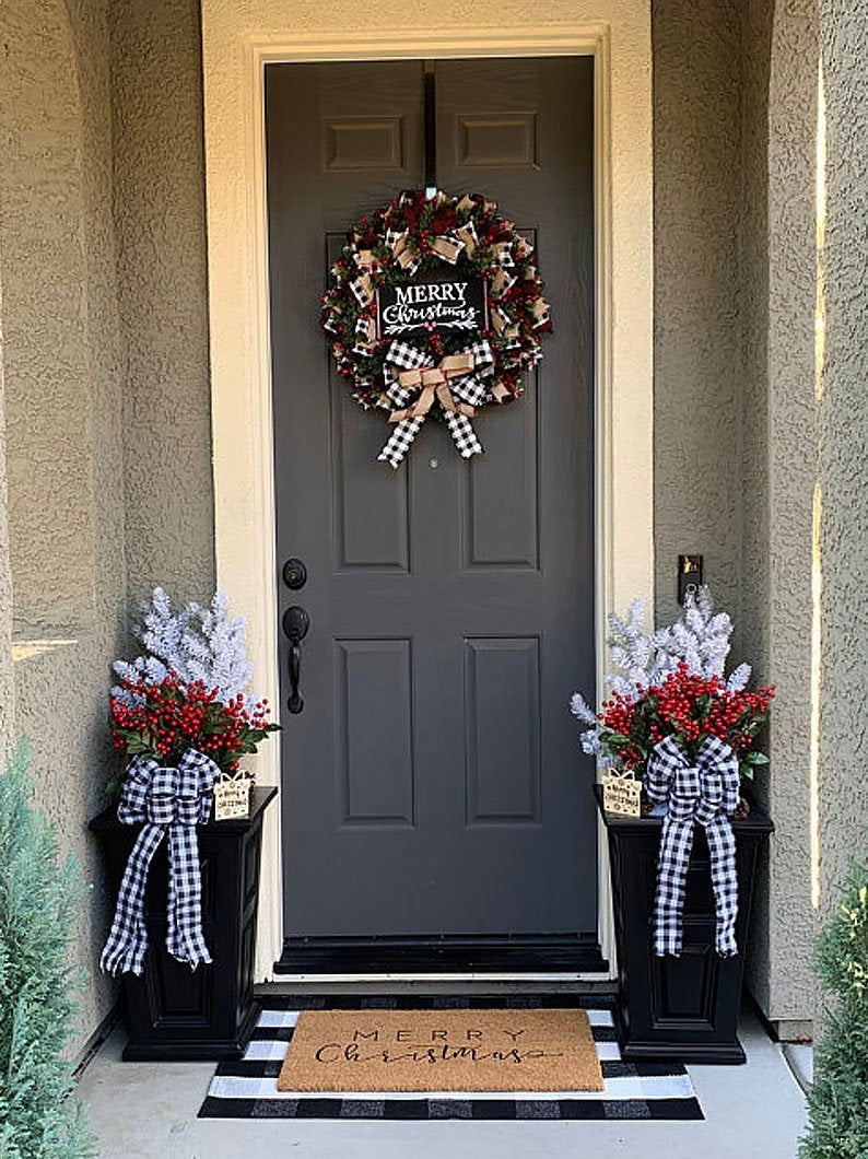 Christmas bow garland - Seasonal Chic Variety