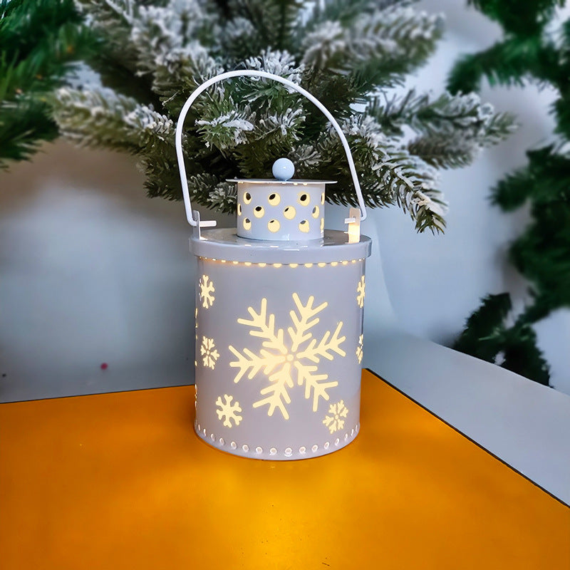 Christmas Candle Lights LED Small Lanterns Wind Lights Electronic Candles Nordic Style Creative Holiday Decoration Decorations - Seasonal Chic Variety