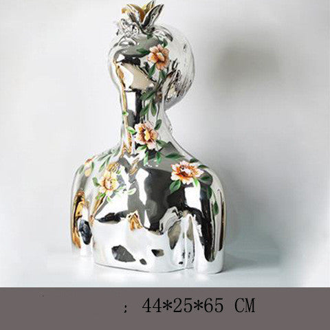 Modern Abstract Figure Sculpture Flower Girl Ornaments - Seasonal Chic Variety