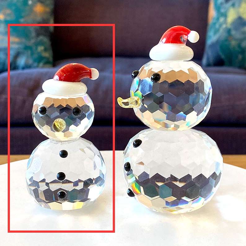 Transparent White Crystal Glass Christmas Snowman Home Decoration - Seasonal Chic Variety