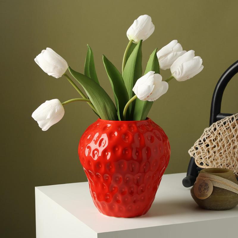 Home Dried Strawberry Vase Living Room - Seasonal Chic Variety