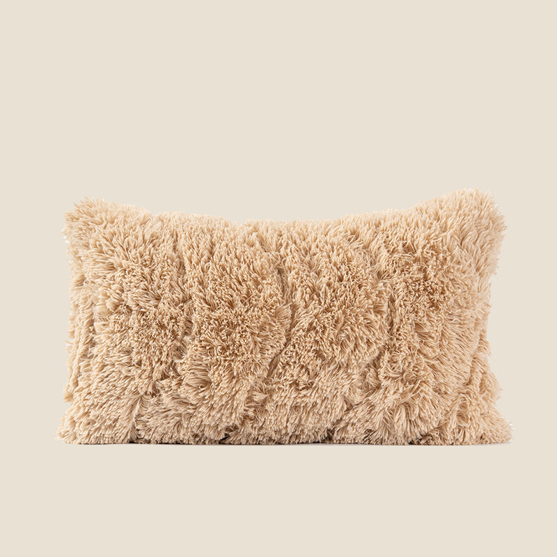 Simple Solid Color Plush Throw Pillowcase - Seasonal Chic Variety