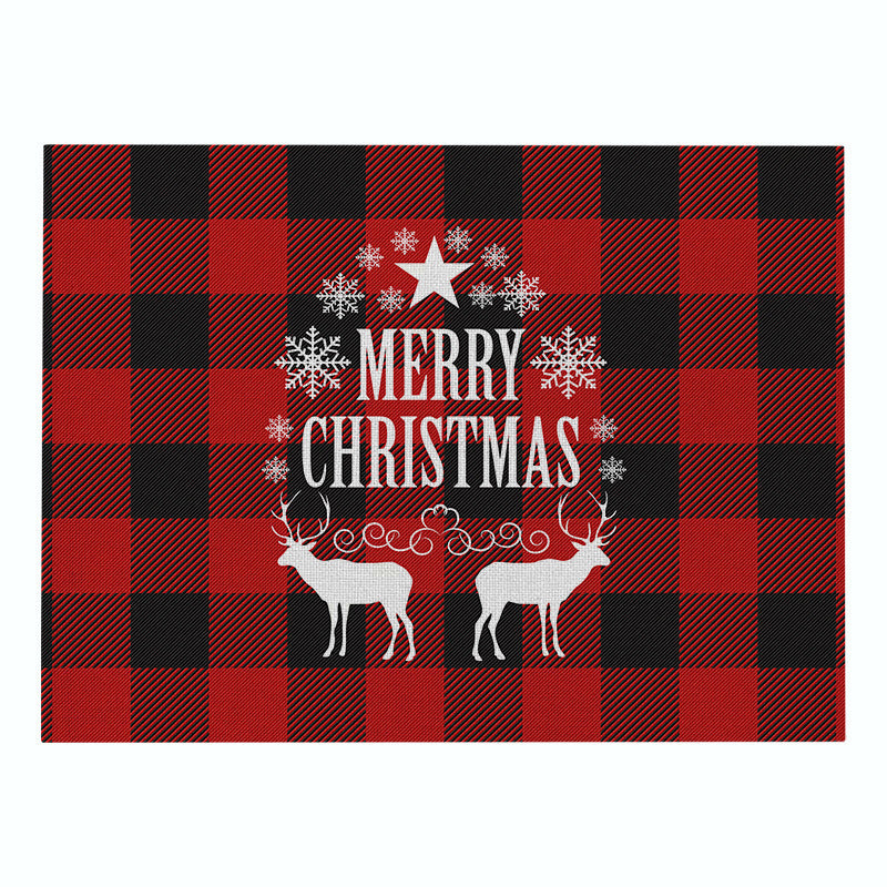 Christmas Series Cotton And Linen Placemat Dining Table Cushion Heat Proof Mat Anti-scald - Seasonal Chic Variety