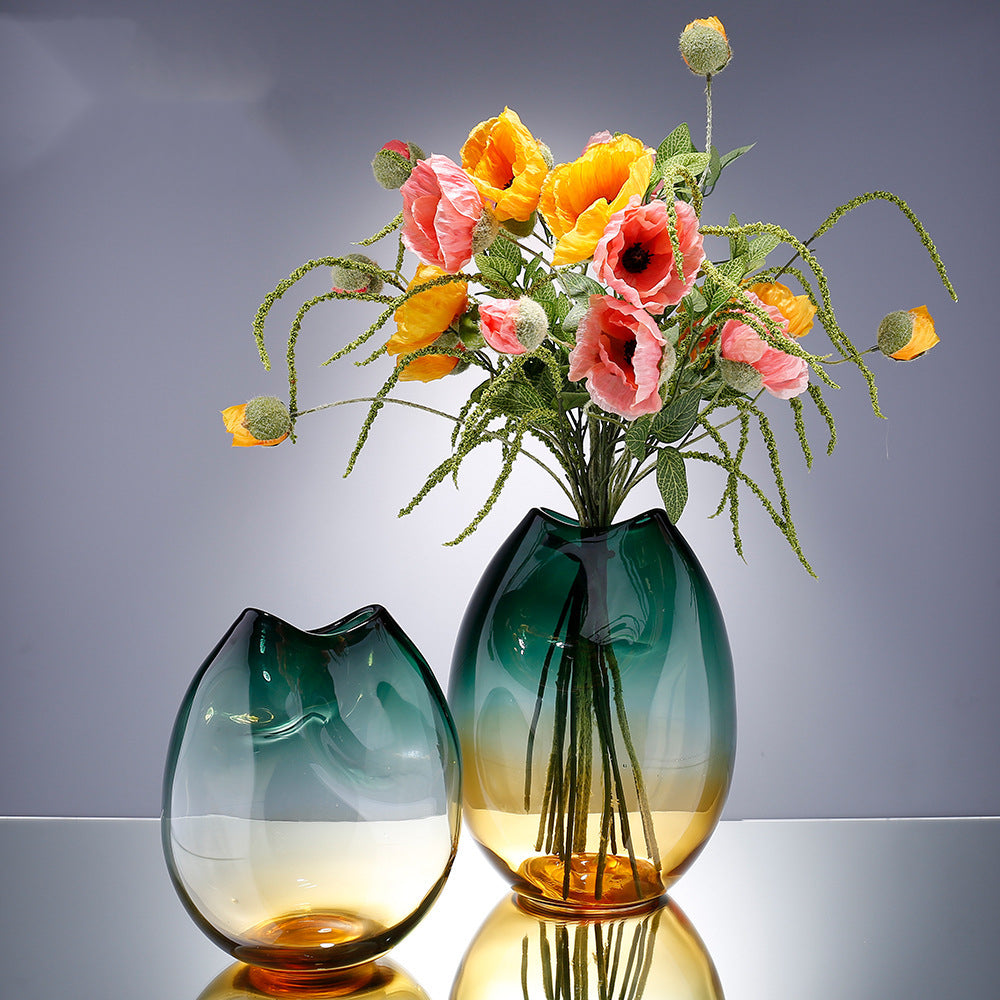 Hand Blown Handmade Glass Vase - Seasonal Chic Variety