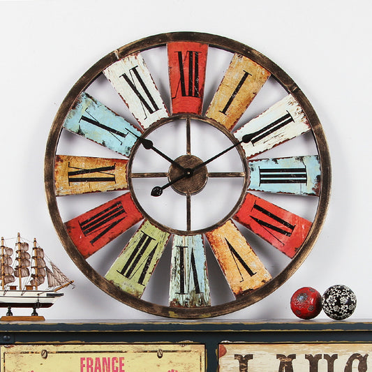 American retro iron wall clock - Seasonal Chic Variety