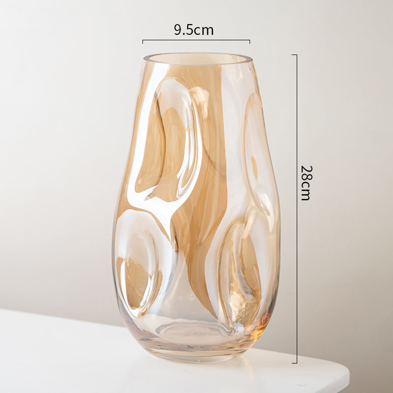 Light Luxury Style Golden Irregular OppositeSex Vase - Seasonal Chic Variety