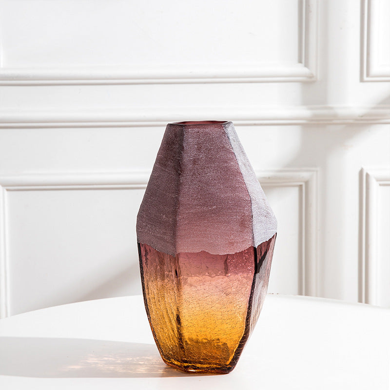 Handmade Colored Glass Vase Creative Home Decoration - Seasonal Chic Variety