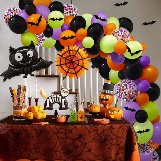 Halloween Balloon Garland Arch Kit Happy Halloween Party Decorations - Seasonal Chic Variety