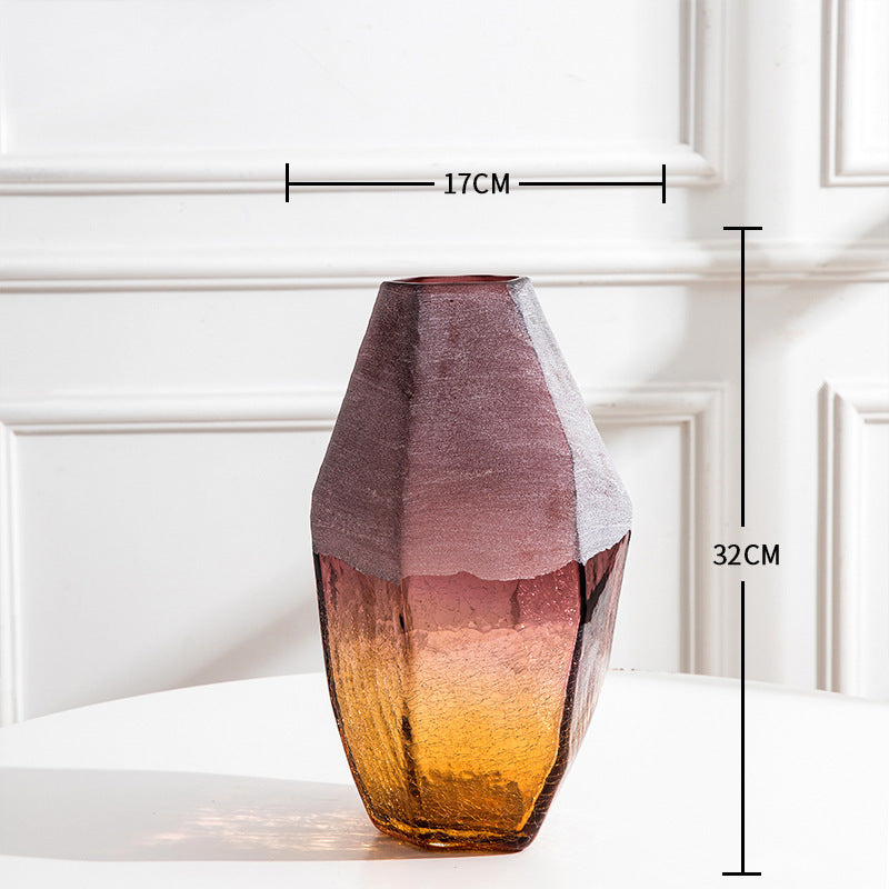 Handmade Colored Glass Vase Creative Home Decoration - Seasonal Chic Variety